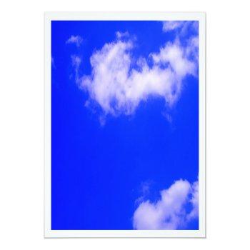 Clear Blue Sky And White Clouds Postcard Front View