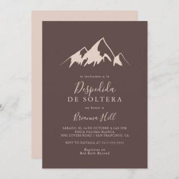 clear mountain country spanish bridal shower invitation