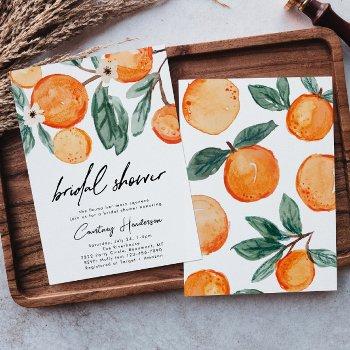 clementine bridal shower invitation