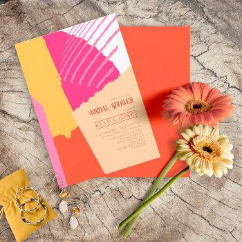 color block wedding bridal shower summer id740 invitation