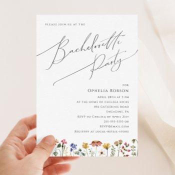 colorful wildflower | bachelorette party invitation