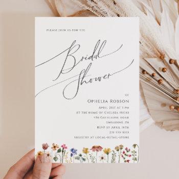 colorful wildflower | bridal shower invitation