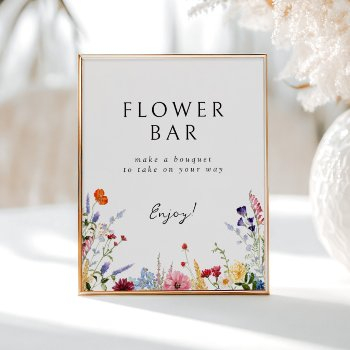 colorful wildflower flower bar downloadable poster
