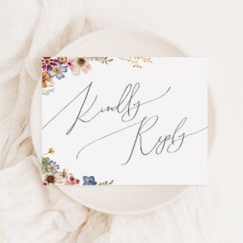 colorful wildflower | wedding rsvp postcard