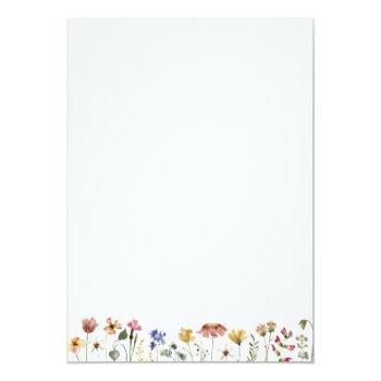 Colorful Wildflower | Wedding Well Wishes Card Front View
