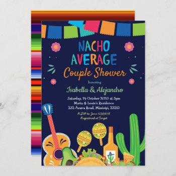 colourful nacho average couple shower invitation