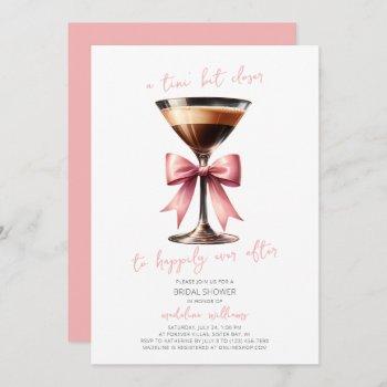 coquette bow espresso martini bridal shower  invitation