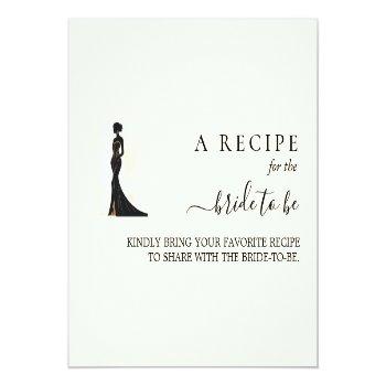 Costume Men Tuxedo Bold Black Tie Bridal Shower Enclosure Card Front View