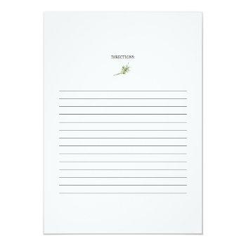 Country Kitchen | Bridal Shower Recipe Card Front View