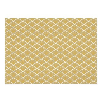 Couples Personalized Stationery Faux Gold Scallop Note Card Front View