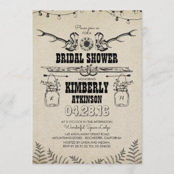 cowboy boots rustic country bridal shower invitation