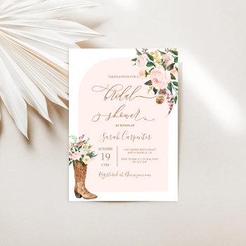 cowgirl boots bridal shower invitation