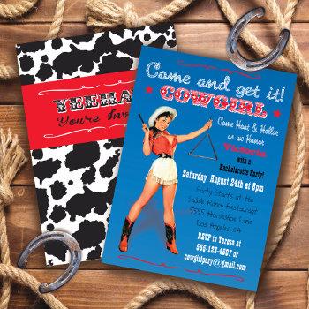 cowgirl western bachelorette / bridal party invite