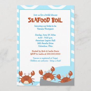 crab boil seafood party bridal shower invitation