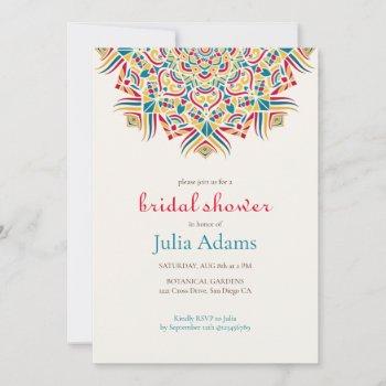 cresent mandala bridal shower invitation