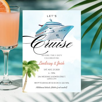 cruise wedding couple shower invitation