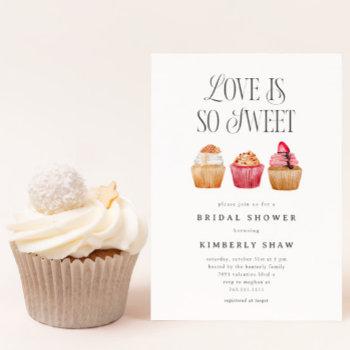 cupcakes love is so sweet bridal shower invitation