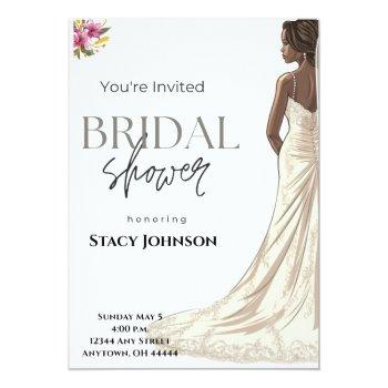 Customizable African-american Bride Front View