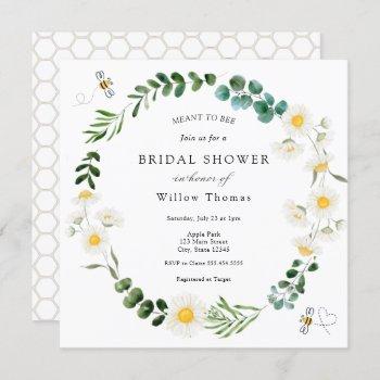 daisies and bees bridal shower invitation