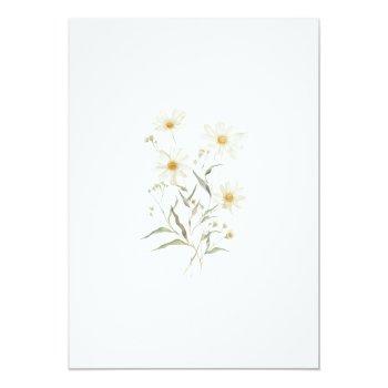 Daisy Boho Wildflower Rustic Bridal Brunch Invitation Front View