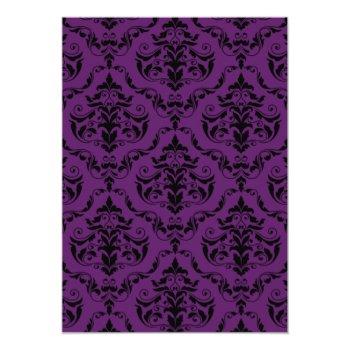 Dark Grape Damask Front View