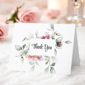 delicate blossoms watercolor floral thank you