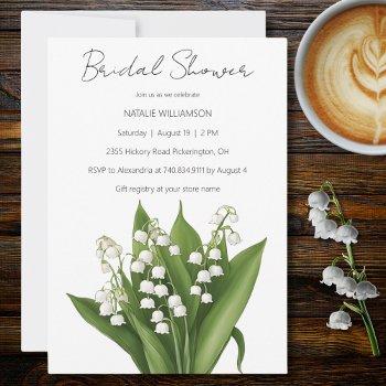delicate lily of the valley bridal shower invitation