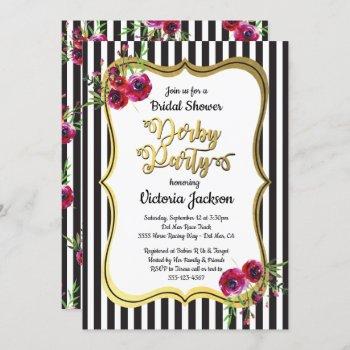 derby themed bridal shower invitations