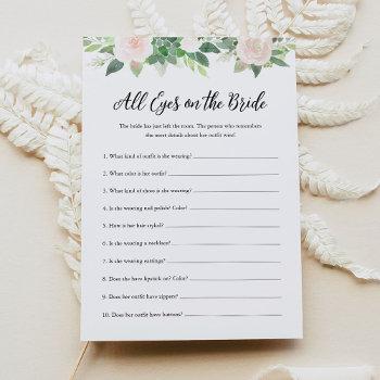 devon all eyes on the bride bridal shower game invitation