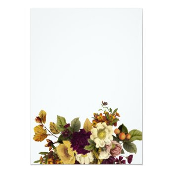 Distance Shower Burgundy Floral Shower By Mail Invitation Front View
