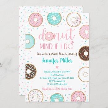 donut sprinkles pink blue bridal shower brunch invitation