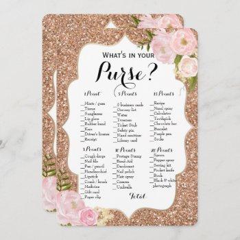 double side - 2 bridal shower games purse | wishes invitation