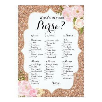 Double Side - 2 Bridal Shower Games Purse | Wishes Invitation Front View