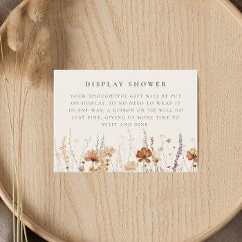 dreamy autumn wildflower display shower enclosure card