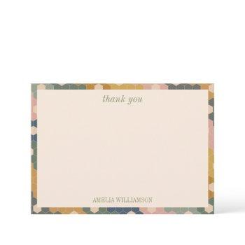 earthy boho vintage bridal shower personalized thank you card