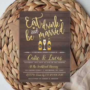 eat drink and be married bridal shower invitation