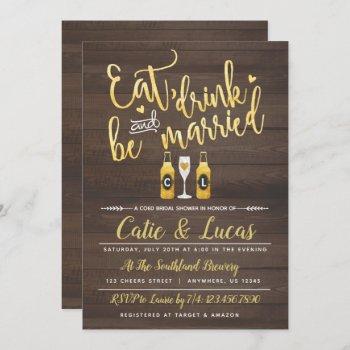 eat drink and be married bridal shower invitation