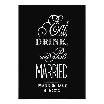 Eat Drink And Be Married Magnet Front View