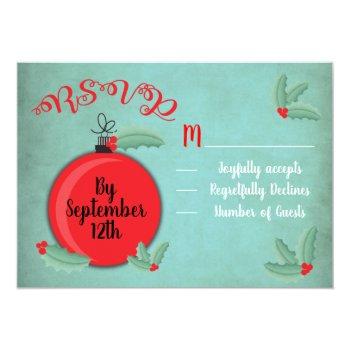 Eat Drink And Be Married Rsvp Response Card Front View