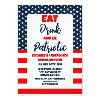 Eat Drink And Be Patriotic Front View