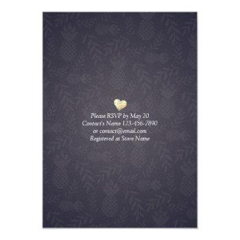 Eat Drink Be Married Wedding Gold Pineapple Couple Invitation Front View