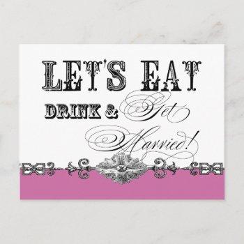 eat, drink n get married, bridal shower invitation