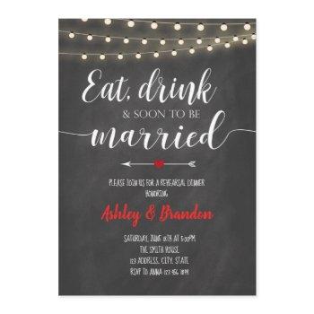eat drink n soon to be married invitation