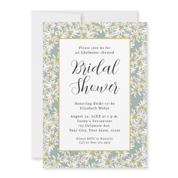 edelweiss sound of music bridal shower  sage green invitation