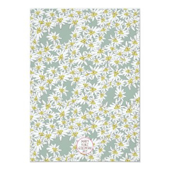 Edelweiss Sound Of Music Bridal Shower Sage Green Invitation Front View
