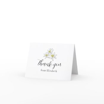 edelweiss wildflower cute bridal shower thank you 