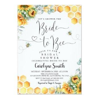 Editable Sunflower Bride To Bee Front View