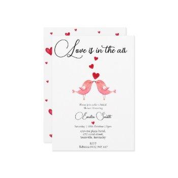 eelegant love is in the air bird bridal shower invitation