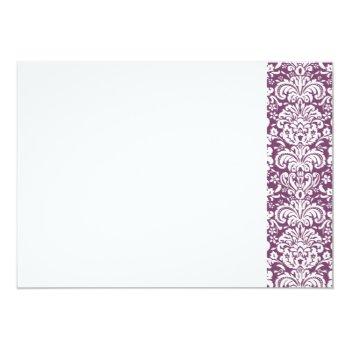 Eggplant Purple Damask Front View