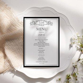 elegant and chic  couple shower bridal shower menu